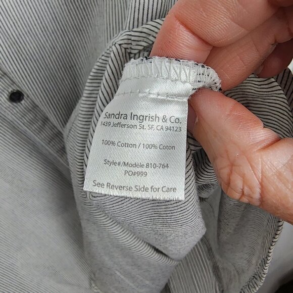 Sandra Ingrish Striped Button Up Shirt XS - Picture 4 of 5